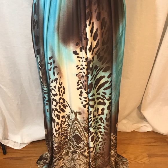 Plus size Maxi Dress Blue or Grey - Picture 6 of 6